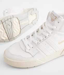 Gola® Challenge Hi Leather Sneaker White White White Clearance