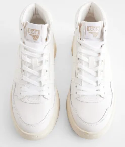 Gola® Challenge Hi Leather Sneaker White White White Clearance