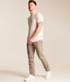 Bottoms|Activewear | BURLEBO Challenger Performance Stretch Pant Cobblestone Khaki