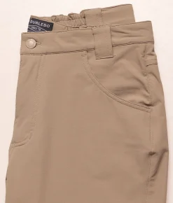 Bottoms|Activewear | BURLEBO Challenger Performance Stretch Pant Cobblestone Khaki