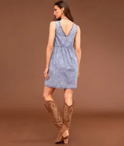 Dresses | Sterling & Stitch Chambray Mini Dress Light Wash
