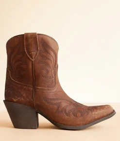 Shoes | Ariat Chandler Leather Western Ankle Boot Distressed Brown