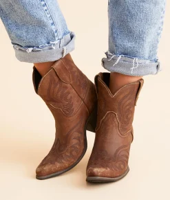Shoes | Ariat Chandler Leather Western Ankle Boot Distressed Brown