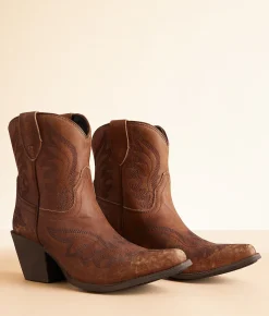 Shoes | Ariat Chandler Leather Western Ankle Boot Distressed Brown