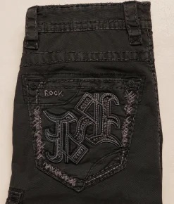 Bottoms|Shorts | Rock Revival Stretch Cargo Short Charcoal