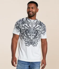 Tops|Graphic T-Shirts | Affliction Charred Martyr T-Shirt Vintage White