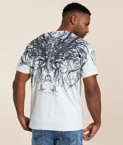Tops|Graphic T-Shirts | Affliction Charred Martyr T-Shirt Vintage White