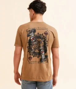 Freedom Ranch Charro Card T-Shirt Timberwolf Sale