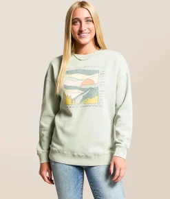 Tops | LIV Outdoor Chasing Views Oversized Pullover Aqua Gray