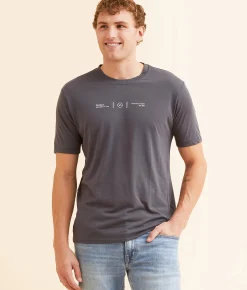 RVCA Check Box Sport T-Shirt Slate Discount