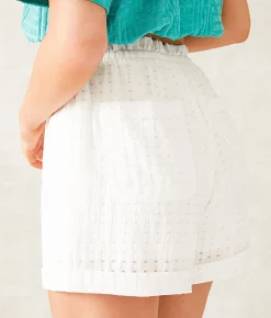 Bottoms|Shorts | 33 Coastal Checkered High Waisted Short White