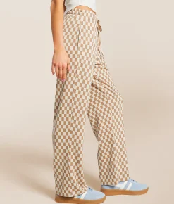 Modish Rebel Checkered Pant Bonnie Blue White Clearance