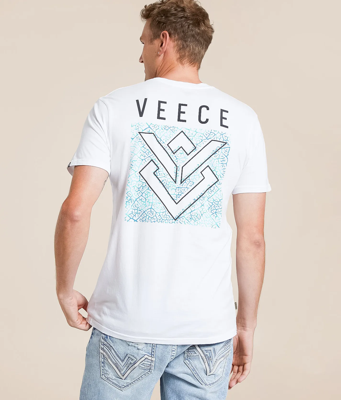 Veece Checkered T-Shirt White Discount
