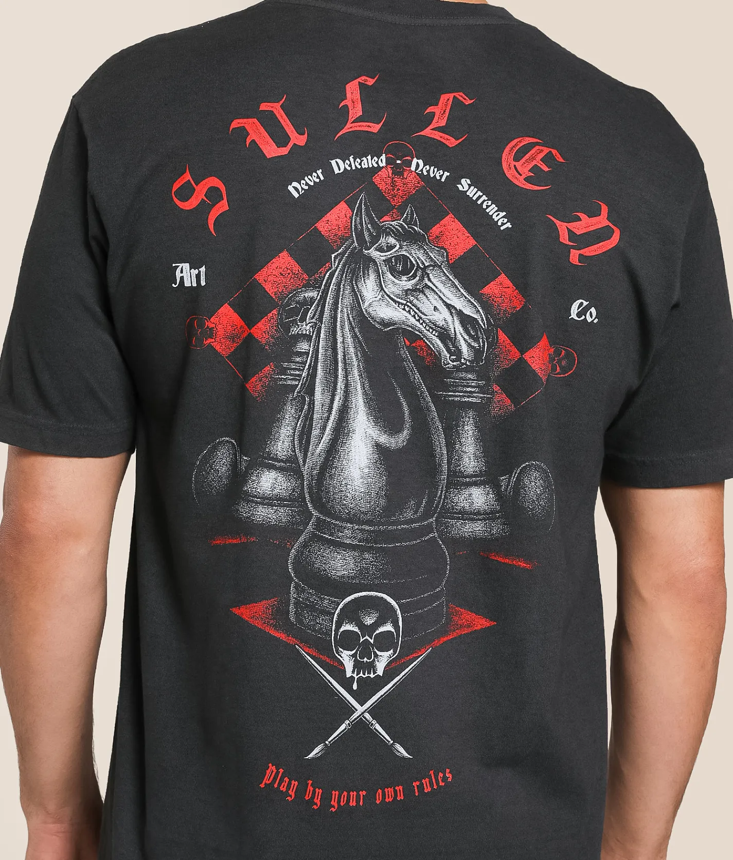 Tops|Graphic T-Shirts | Sullen Check Mate T-Shirt Vintage Black