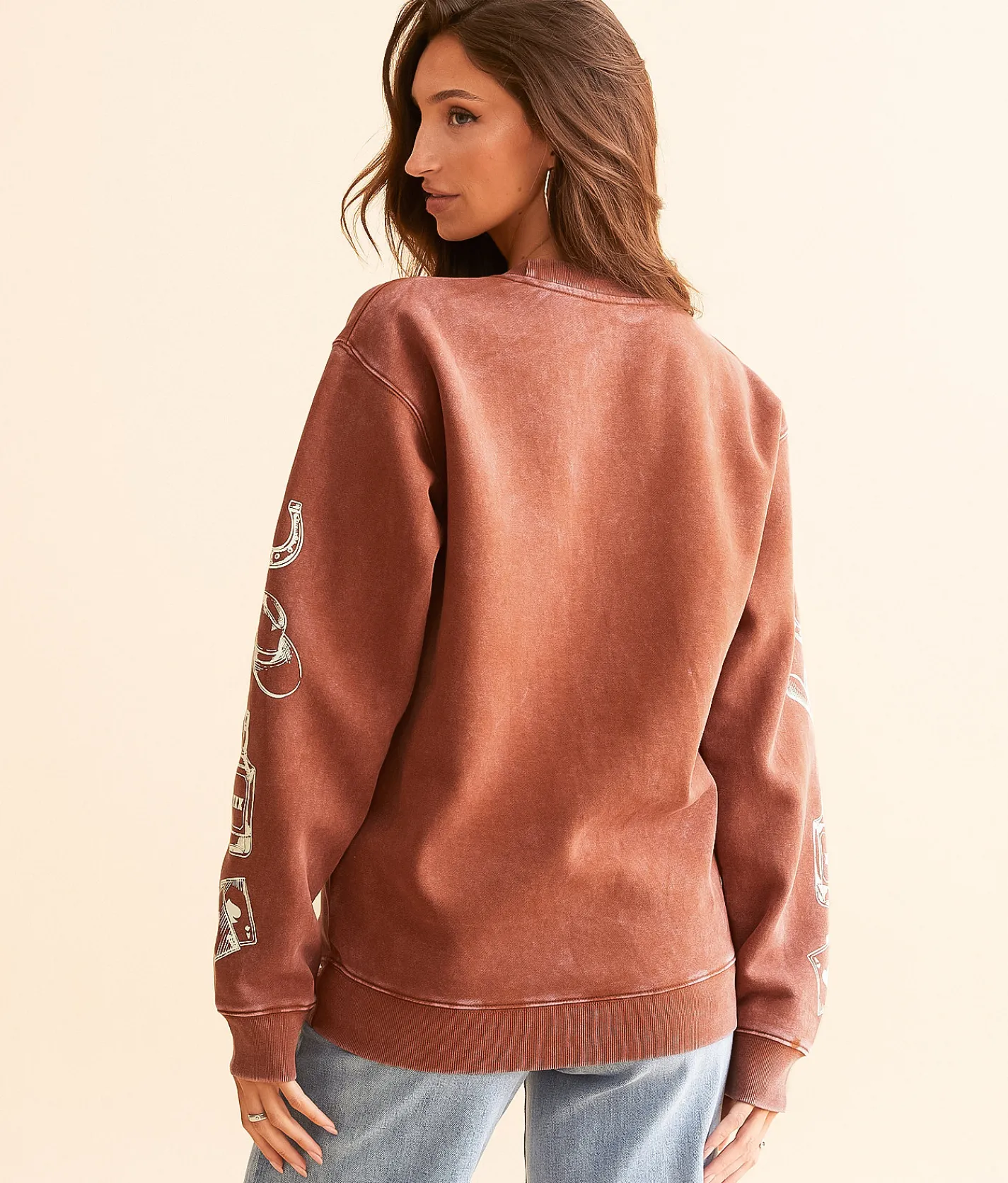 Desert Dreamer Cheers Cowboy Oversized Pullover Sequoia Online