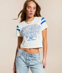 Tops | Goodie Two Sleeves Chevrolet Racing Team Baby T-Shirt White Windsurfer Bluing