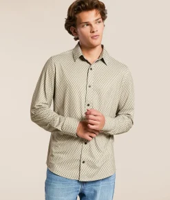 Tops | J.B. Holt Chevron Standard Performance Stretch Shirt Tan Brown