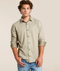 Tops | J.B. Holt Chevron Standard Performance Stretch Shirt Tan Brown