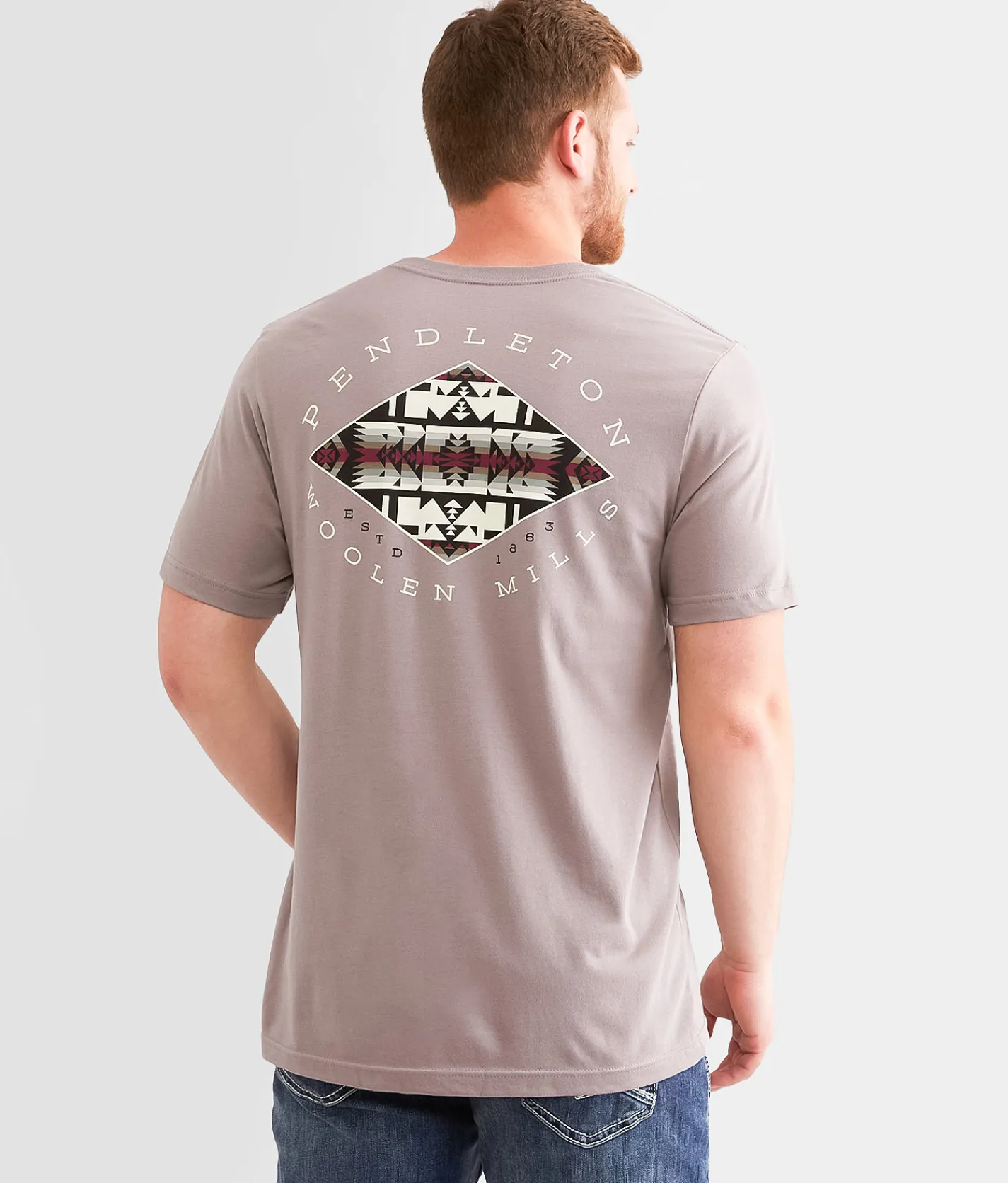 Pendleton Chief Joseph Diamond T-Shirt Pebble New