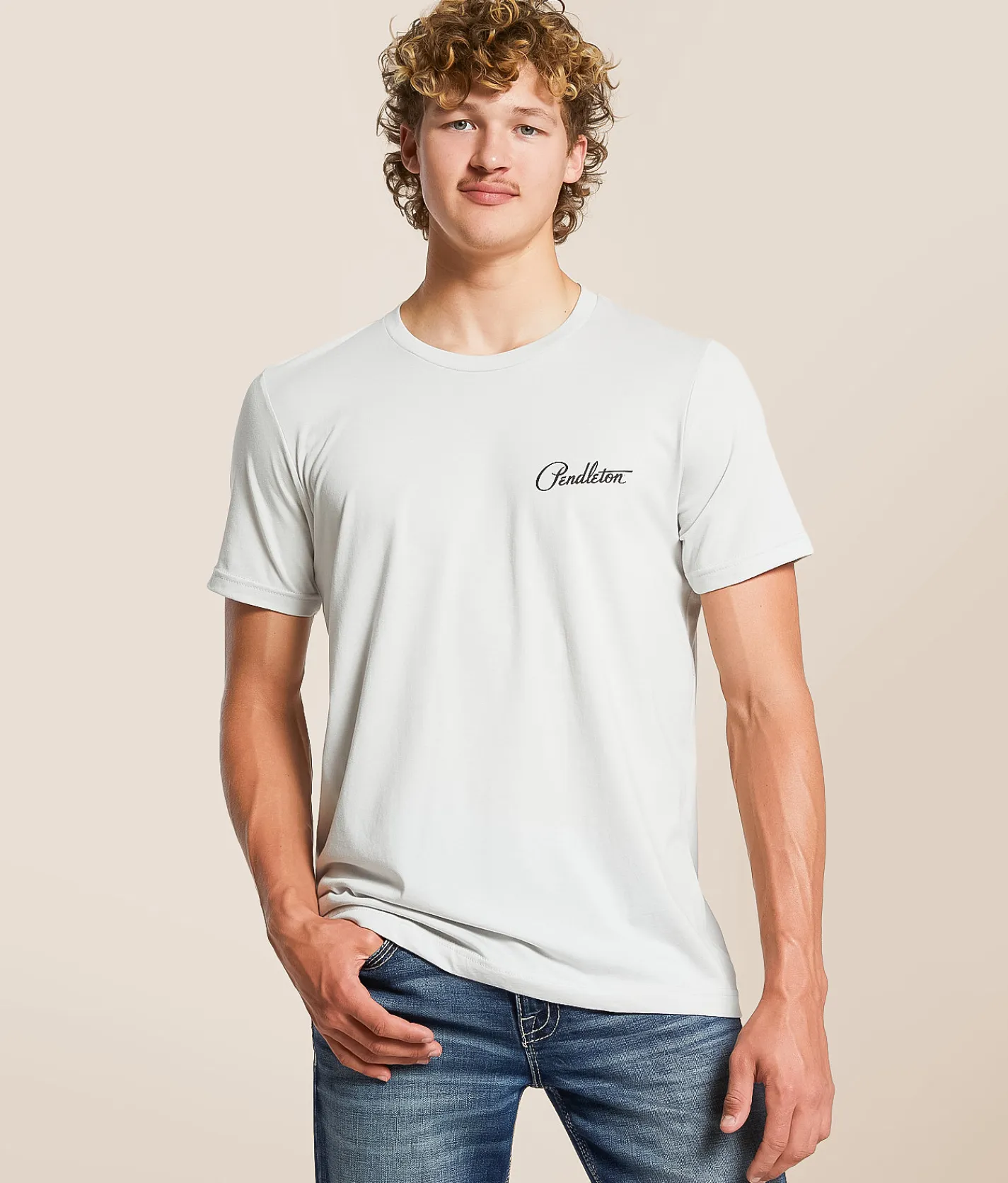 Tops|Graphic T-Shirts | Pendleton Chief Joseph Horseshoe T-Shirt Silver