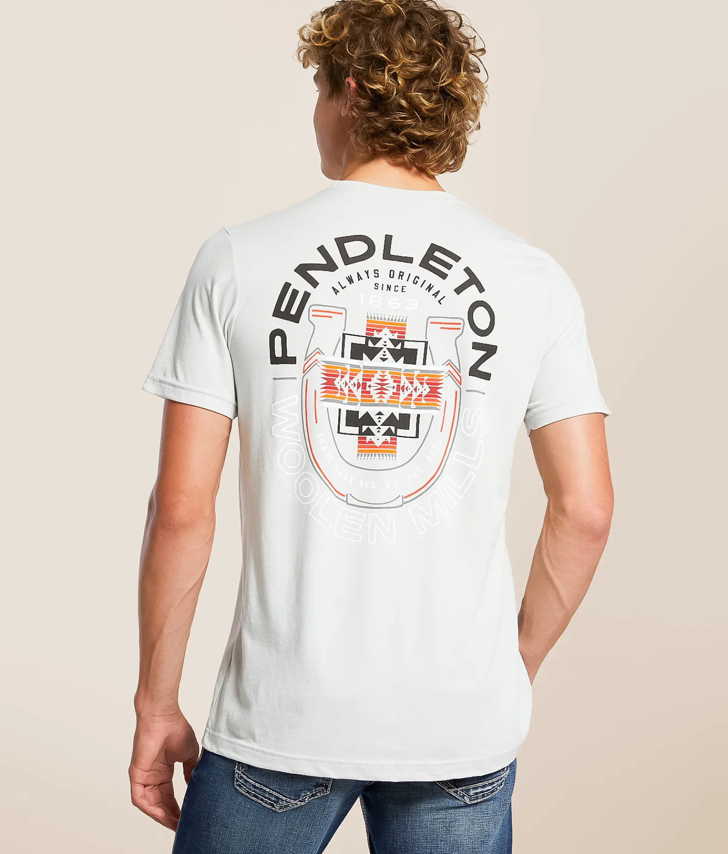 Tops|Graphic T-Shirts | Pendleton Chief Joseph Horseshoe T-Shirt Silver