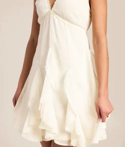 Willow & Root Chiffon Tiered Mini Dress White Online