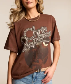 Merch Traffic Chris Stapleton Band T-Shirt Brown Discount