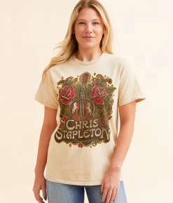 Tops | Merch Traffic Chris Stapleton Band T-Shirt Natural