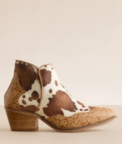 Very G Chrissy Cow Western Ankle Boot Tan Discount