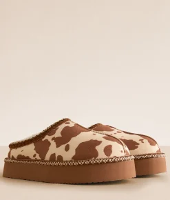 Shoes | Very G Christy Cow Slipper Cream Tan