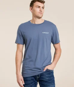 Ariat Chrome Badge T-Shirt Silver Pine Outlet