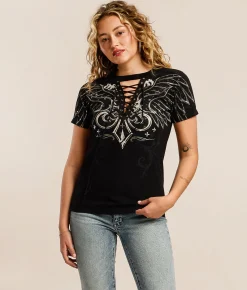 Tops | Affliction Chrome T-Shirt Black