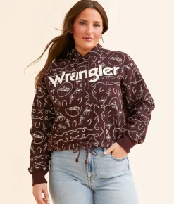 Wrangler® Cinched Western Hooded Sweatshirt Fudge Clearance