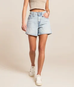 Bottoms|Shorts | Levi's® Cinch Mid-Thigh Shorts Abraided Art