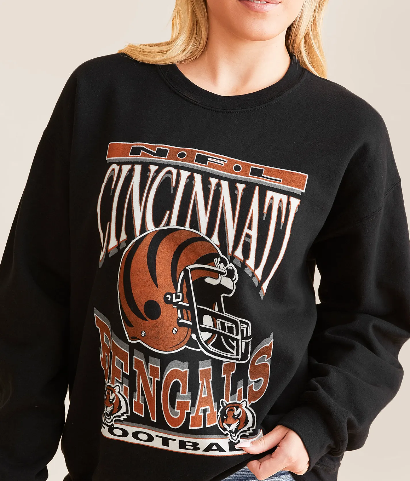 Tops | Junkfood Cincinnati Helmet Pullover Bengals