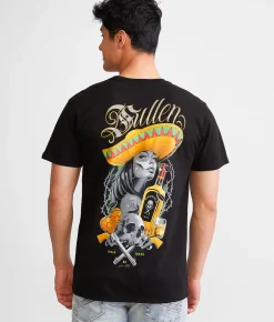 Sullen Cinco De Tequila T-Shirt Jet Black Clearance