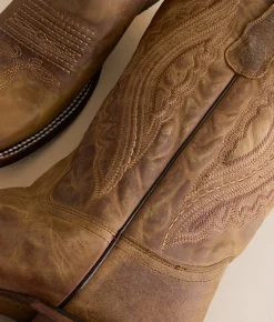 Circle G by Corral Distressed Leather Cowboy Boot Honey Outlet