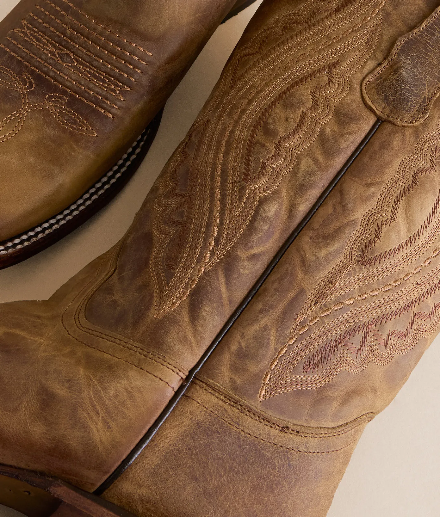 Circle G by Corral Distressed Leather Cowboy Boot Honey Outlet