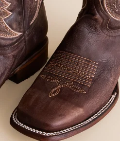 Circle G by Corral Embroidered Leather Cowboy Boot Chocolate Online