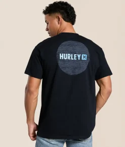 Hurley Circle Gradient T-Shirt Black New