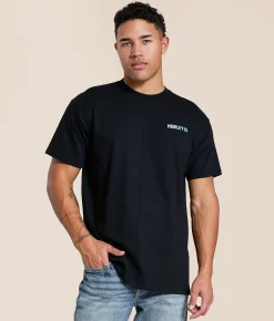 Tops | Hurley Circle Gradient T-Shirt Black