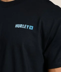 Tops | Hurley Circle Gradient T-Shirt Black