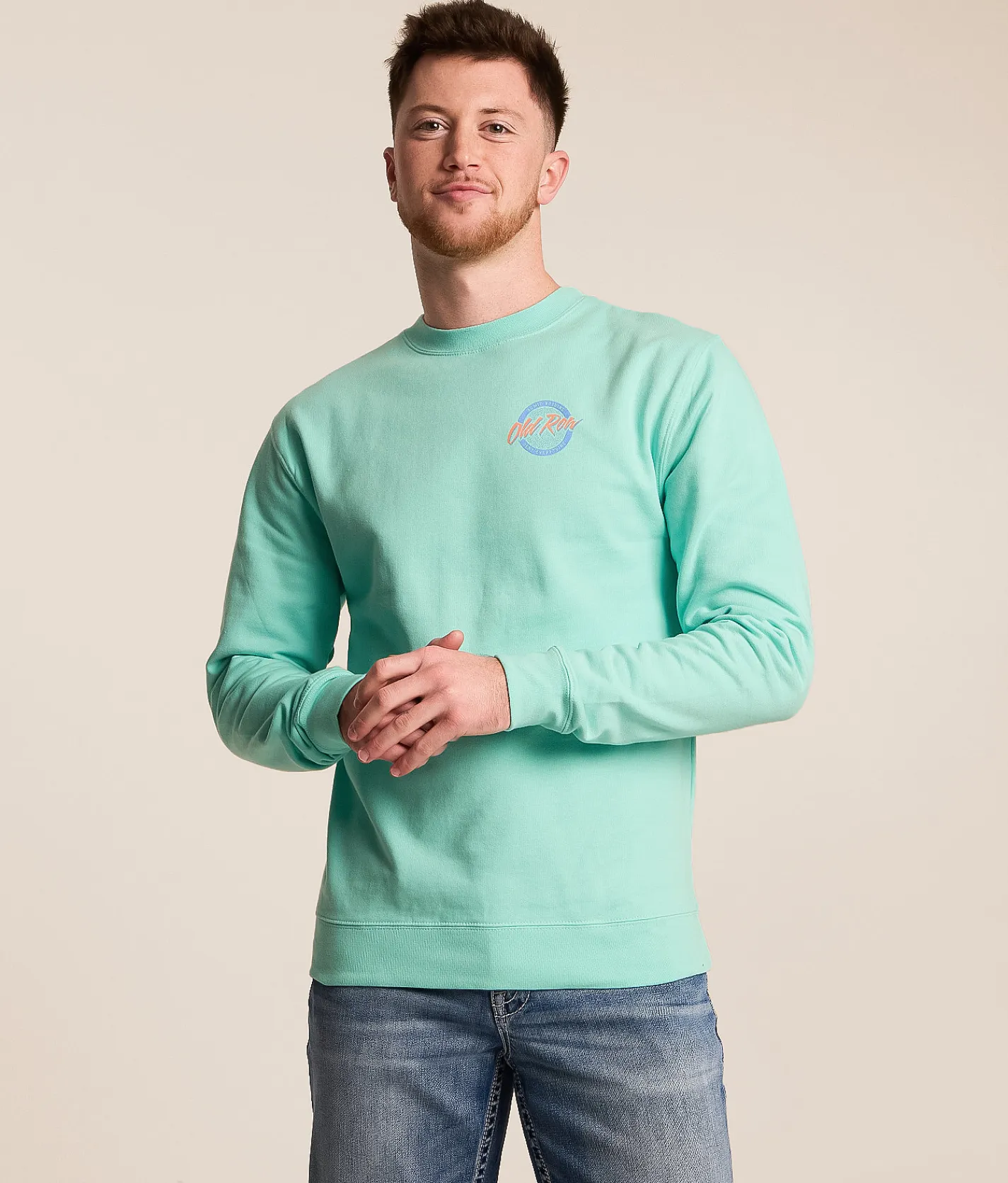 Tops | Old Row Circle Logo Pullover Mint