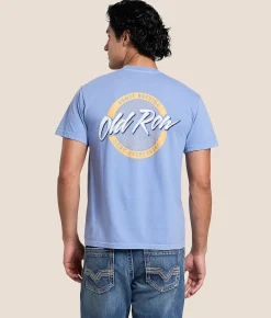 Old Row Circle Logo T-Shirt Washed Denim Discount