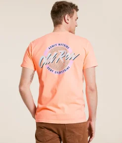 Old Row Circle Logo T-Shirt Neon Cantaloupe Online
