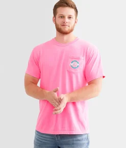 Old Row Circle Neon T-Shirt Neon Pink Hot