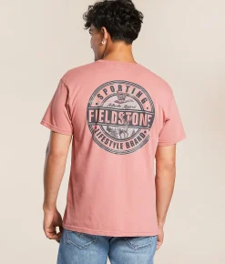 Fieldstone Circle Patch T-Shirt Cumin Outlet