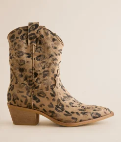 Mi.iM Claire Print Western Ankle Boot Leopard Best