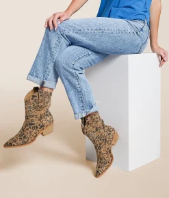 Mi.iM Claire Print Western Ankle Boot Leopard Best
