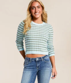 Tops | Billabong Claire Sweater Misty Blue